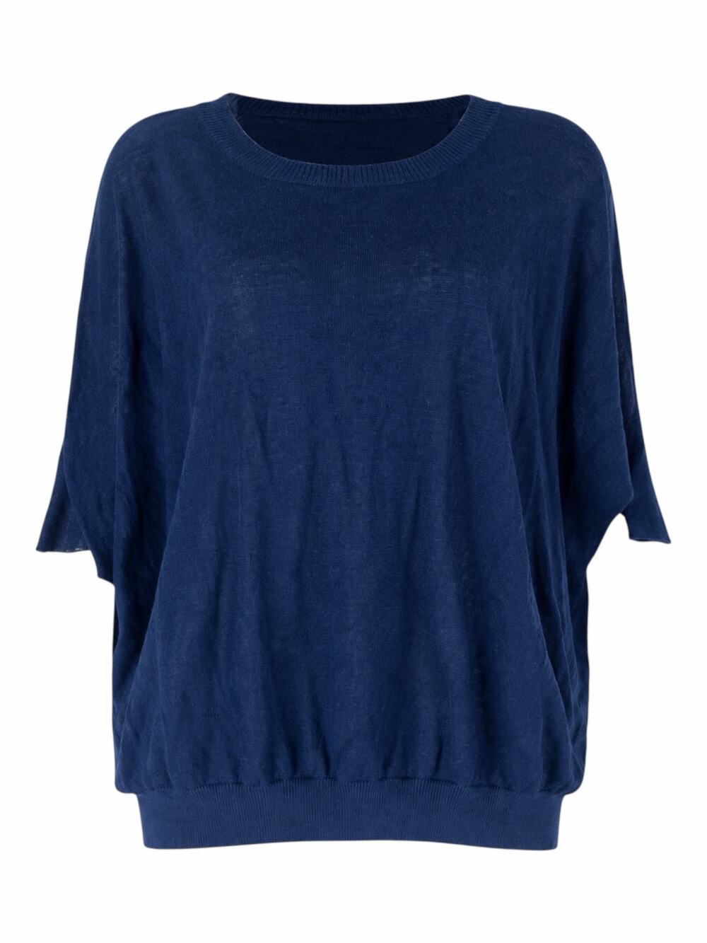 J. Crew Batwinged Crew Neck Sweater 3/4 Sleeve Blue Size XS